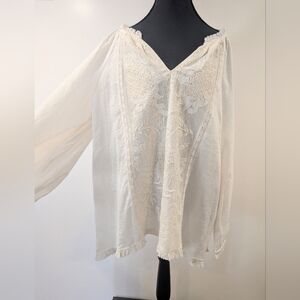 Sundance White Embroidered Women's Top